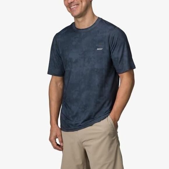 Reef Men's Serps up Short Sleeve Surf Shirt - Pirate Bla, S - Picture 2 of 4